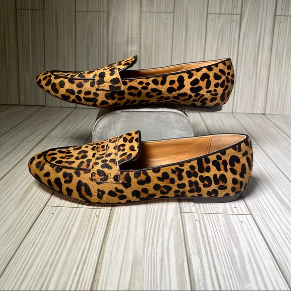 J. Crew Leopard or Cheetah Print Calf hair Loafers Size 6